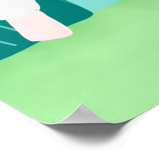 Llama Drinks Soda Wall Art Poster (Ecke)