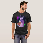 Llama Eating Pizza  Cool Pizza Llamas T-Shirt (Vorne ganz)