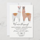 Llama Elopement Empfang Einladung (Vorderseite)