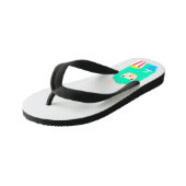 Llama Emoji Movie Lover Kinderbadesandalen (Schrägansicht)