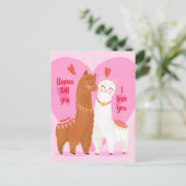 Llama Erzähl dir Postkarte (Stehend Vorderseite)