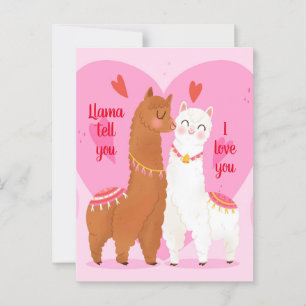 Llama Erzähl dir Postkarte
