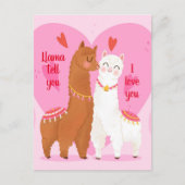 Llama Erzähl dir Postkarte (Vorderseite)
