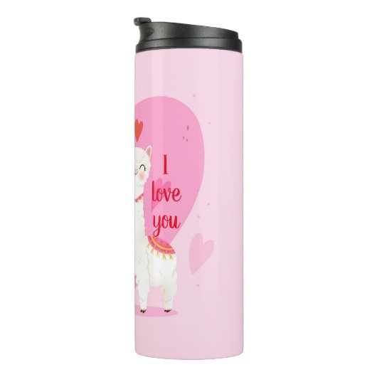 Llama Erzähl dir Thermosbecher (Nach rechts gedreht)