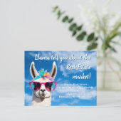 Llama erzähl dir wie viel! Fun Real Anwesen Market Postkarte (Stehend Vorderseite)
