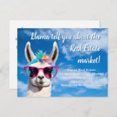 Llama erzähl dir wie viel! Fun Real Anwesen Market Postkarte (Vorne/Hinten)