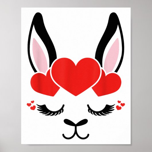 Llama Eyelashes Alpaca Face Poster (Vorne)