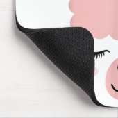 Llama Face Alpaca Eyelashes Mousepad (Ecke)