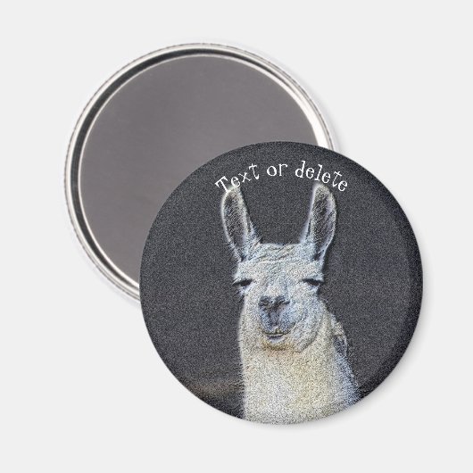 Llama Face Animal Art Personalized Magnet (Vorderseite/Rückseite)