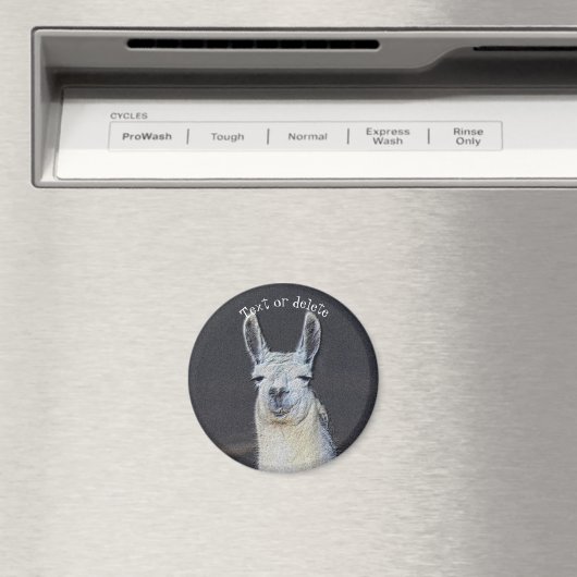 Llama Face Animal Art Personalized Magnet (In Situ (Geschirrspüler))