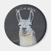 Llama Face Animal Art Personalized Magnet (Vorne)