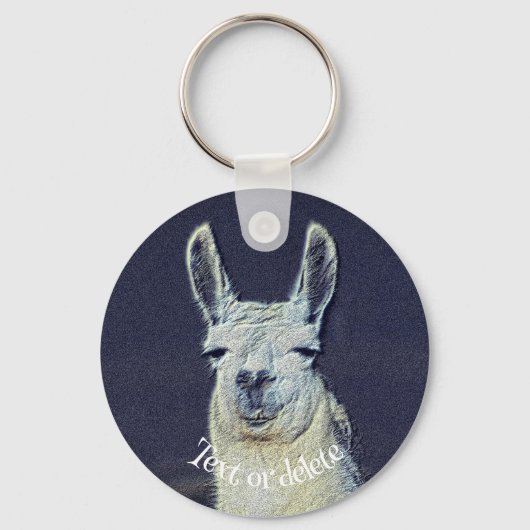Llama Face Animal Art Personalized Schlüsselanhänger (Vorderseite)