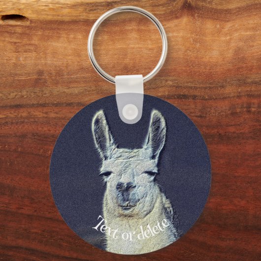 Llama Face Animal Art Personalized Schlüsselanhänger (Vorderseite)
