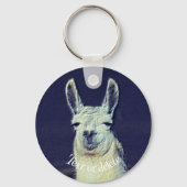 Llama Face Animal Art Personalized Schlüsselanhänger (Rückseite)