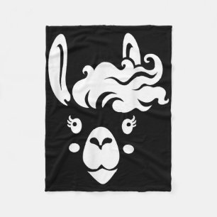 Llama Face Eyelashes Halloween Kostümhaar Fleecedecke