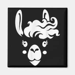 Llama Face Eyelashes Halloween Kostümhaar Magnet