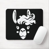 Llama Face Eyelashes Halloween Kostümhaar Mousepad (Mit Mouse)