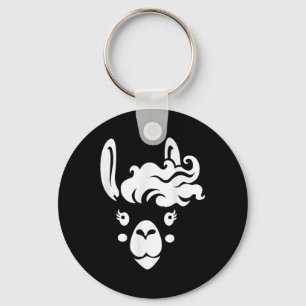Llama Face Eyelashes Halloween Kostümhaar Schlüsselanhänger