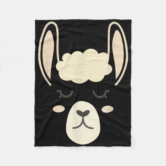 Llama Face Funny Halloween Kostüm Alpacas Fleecedecke (Vorderseite)
