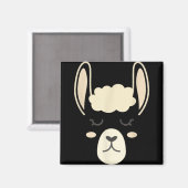 Llama Face Funny Halloween Kostüm Alpacas Magnet (Vorderseite/Rückseite)