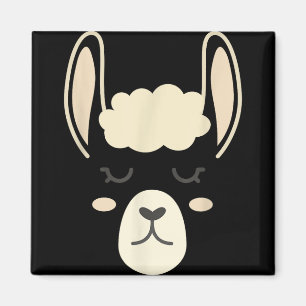 Llama Face Funny Halloween Kostüm Alpacas Magnet