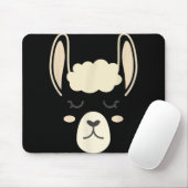 Llama Face Funny Halloween Kostüm Alpacas Mousepad (Mit Mouse)