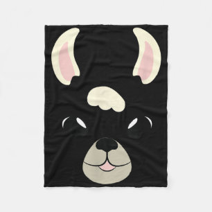 Llama Face Halloween Kostüm Alpaca Liebhaber Fleecedecke