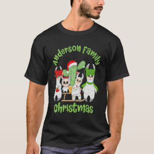 Llama Familie Männer Frauen und Kinder Anderson Fa T-Shirt