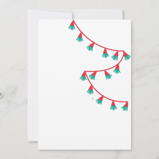 Llama-farbiges Party Einladung (Rückseite)