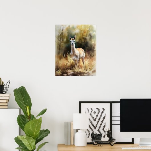 Llama Farm Animal Art Print Poster (Heimbüro)