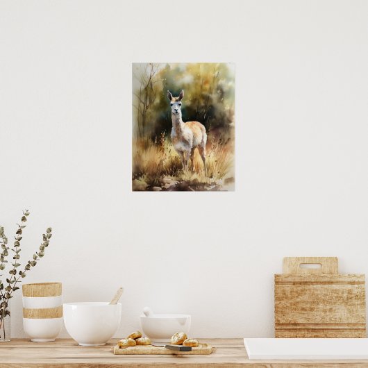 Llama Farm Animal Art Print Poster (Küche)