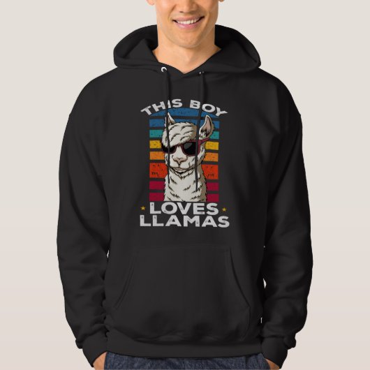 Llama Farm Animals This Boy loves Llamas Hoodie (Vorderseite)