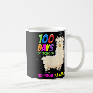 Llama-Farmtiere - 100 Tage Schule Kein Prob-ll Kaffeetasse