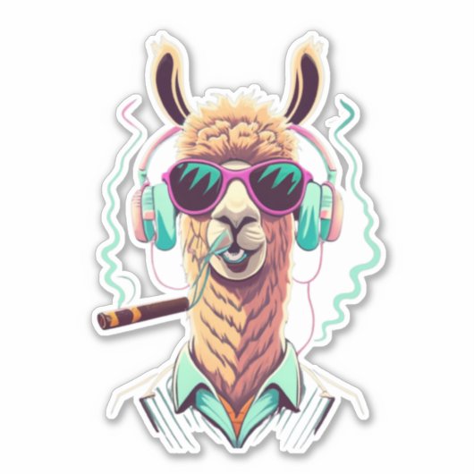 Llama Favor Sticker (Vorderseite)