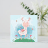 Llama Feiertagskarte (Stehend Vorderseite)