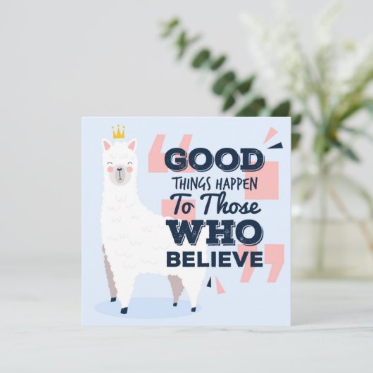 Llama Feiertagskarte (Stehend Vorderseite)