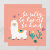 Llama Feiertagskarte (Vorne/Hinten)