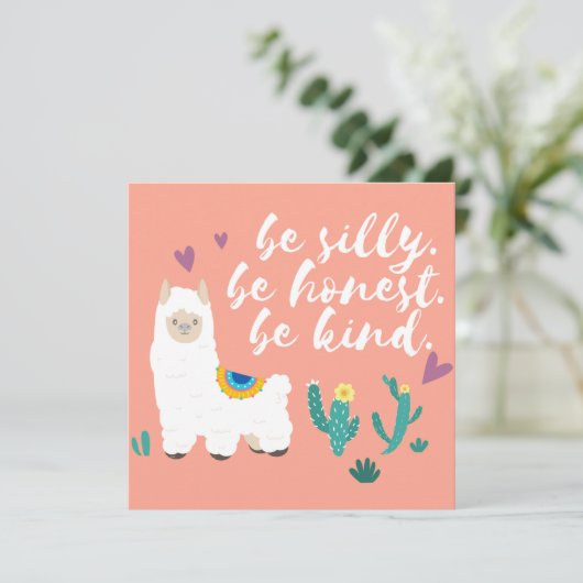 Llama Feiertagskarte (Stehend Vorderseite)