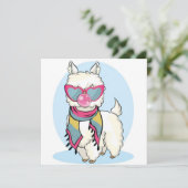 Llama Feiertagskarte (Stehend Vorderseite)
