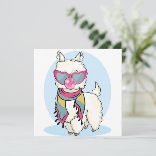 Llama Feiertagskarte (Stehend Vorderseite)