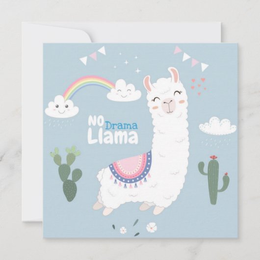 Llama Feiertagskarte (Vorderseite)