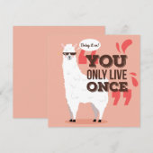 Llama Feiertagskarte (Vorne/Hinten)