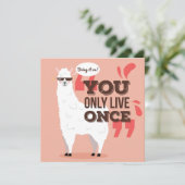 Llama Feiertagskarte (Stehend Vorderseite)