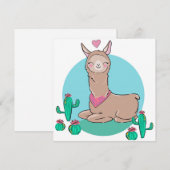 Llama Feiertagskarte (Vorne/Hinten)