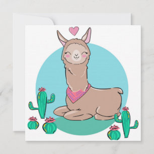 Llama Feiertagskarte