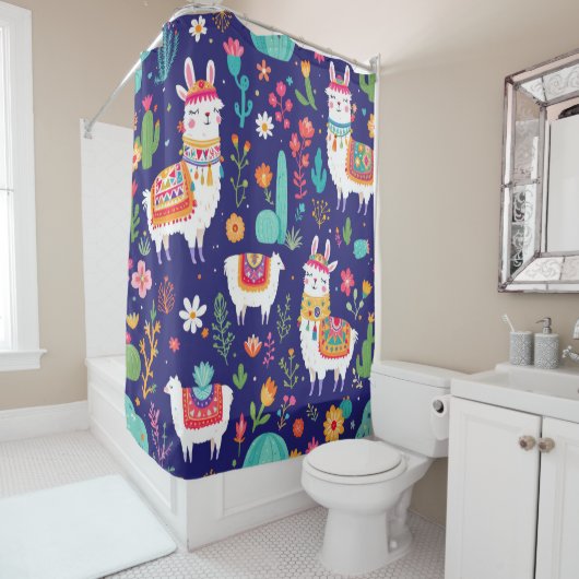 Llama Fiesta Duschvorhang (Beispiel)