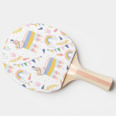 Llama Fiesta Festive Party Pattern Tischtennis Schläger (Seitenansicht)