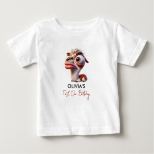 Llama Fiesta Funny Caricature 1. Geburtstag Baby T-shirt