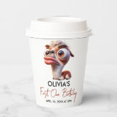 Llama Fiesta Funny Caricature 1. Geburtstag Pappbecher (Rückseite)