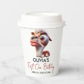 Llama Fiesta Funny Caricature 1. Geburtstag Pappbecher (Vorderseite)